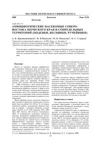 Амфибиотические насекомые северо-востока Пермского края и сопредельных территорий (Поденки, Веснянки, Ручейники)