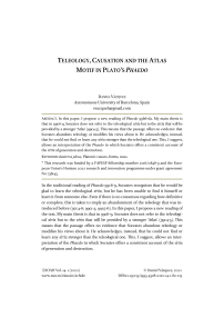 Teleology, causation and the atlas motif in Plato's Phaedo