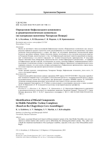 Определение бифасиального компонента в среднепалеолитических комплексах (по материалам памятника Чагырская пещера)