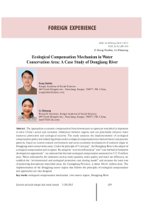 Ecological compensation mechanism in water conservation area: a case study of Dongjiang river