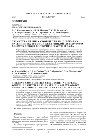 Структура речных сообществ на перекатах, населяемых русской быстрянкой (Alburnoides rossicus Berg) в восточной части ареала
