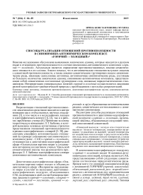 Способы реализации отношений противоположности в синонимико-антонимическом комплексе "горячий - холодный"