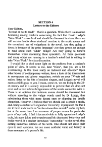 Letters to the editors