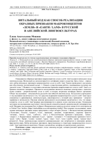 Витальный код как способ реализации образных признаков макроконцептов "земля" и "earth / land" в русской и английской лингвокультурах