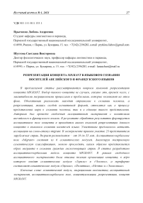 Репрезентация концепта migrant в языковом сознании носителей английского и французского языков