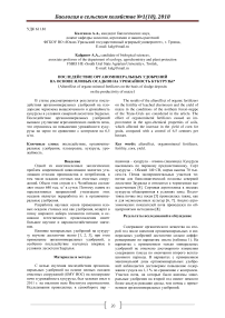 Последействие органоминеральных удобрений на основе иловых осадков на урожайность кукурузы