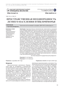 Пространственная неоднородность летнего населения птиц Приморья