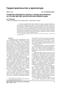 Развитие природного каркаса города Красноярска на основе метода экологической компенсации