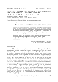 Consistency and Lyapunov stability of linear singular time delay systems: a geometric approach