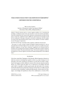 Execution in selection task depends on Chrysippus’ criterion for the conditional