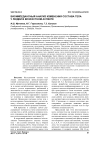 Биоимпедансный анализ изменения состава тела у людей в возрастном аспекте