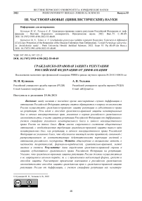 Гражданско-правовая защита репутации Российской Федерации от диффамации