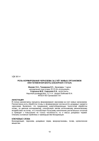 Роль формирования чернозема за счёт живых организмов или почвенной биоты (обзорная статья)