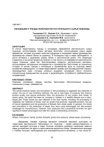 Инновации и тренды переработки растительного сырья пшеницы