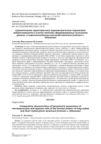 Сравнительная характеристика кариометрических параметров микроспороцитов и клеток тапетума сформированных пыльников длинно- и короткостолбчатых растений Jasminum fruticans L. (Oleaceae)