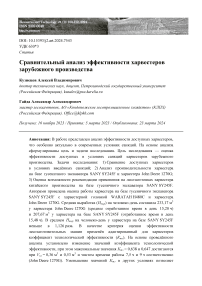 Сравнительный анализ эффективности харвестеров зарубежного производства