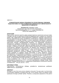 Сравнительная оценка урожайности отечественных гибридов подсолнечника на фоне применения комплексного минерального удобрения агроминерал