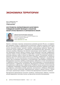 Инструменты формирования налогового поведения хозяйствующих субъектов: обзор отечественного и зарубежного опыта