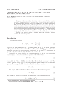 Stability of solutions to the stochastic Oskolkov equation and stabilization