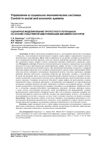 Сценарное моделирование протестного потенциала на основе событийной идентификации динамики факторов