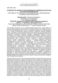 Особенности процесса воспроизводства земельных ресурсов в аграрном производстве