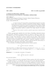 A note on spectral theory of integral-functional Volterra operators