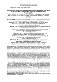 Влияние кормового белка насекомых на химический состав и качество мяса петушков в системе органического птицеводства