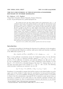 The flux recovering at the ecosystem-atmosphere boundary by inverse modelling