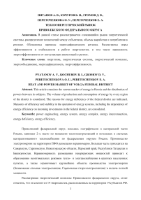 Теплоэнергетический рынок Приволжского федерального округа