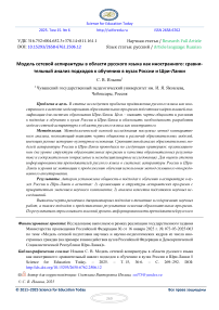 Модель сетевой аспирантуры в области русского языка как иностранного: сравнительный анализ подходов к обучению в вузах России и Шри-Ланки