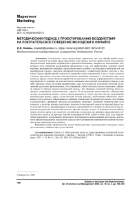 Методический подход к проектированию воздействия на покупательское поведение молодежи в офлайне