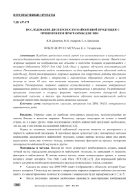 Исследование дисперсности майонезной продукции с применением программы для ЭВМ