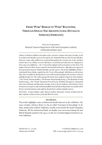 From “Pure” Roman to “Pure” Byzantine, Through Spolia: The Architectural Details in Afridar (Ashkelon)