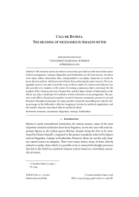 Call me Batieia. The meaning of nicknames in Amazon myths