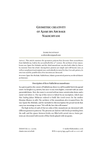 Geometric creativity of Ajami ibn Abubakr Nakhchivani