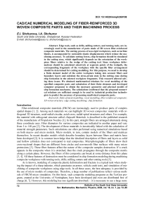 CAD/CAE Numerical Modeling of Fiber-Reinforced 3D Woven Composite Parts and their Machining Process