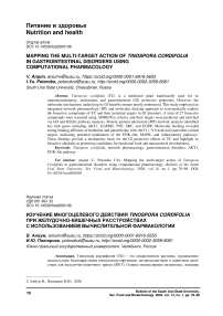 Mapping the multi-target action of Tinospora Cordifolia in gastrointestinal disorders using computational pharmacology