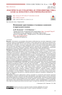 Номинации христианина и человека в вепсском и карельском языках