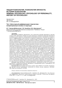 Тест «Культурный дифференциал творчества»: концептуальные основы и структура