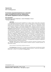 Сочетание неудовлетворительных значений ряда психофизиологических параметров как маркер аварийной опасности водителя
