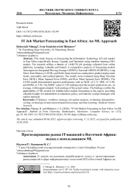 IT Job Market Forecasting in East Africa: An ML Approach