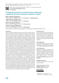 Гендерные различия в игре диктатора: сравнение поведения больших языковых моделей и людей