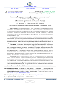 Когнитивный подход к процессу формирования прогностической компетентности у студентов вуза: обоснование применения ментальных структур