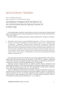Динамика гражданской активности на территории Вологодской области в 2026 году