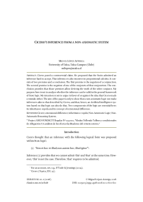 Cicero’s inference from a non-axiomatic system