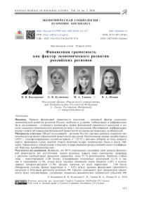 Финансовая грамотность как фактор экономического развития российских регионов