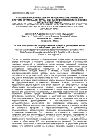 Стратегия модернизации мотивационных механизмов в системе оптимизации труда: оценка эффективности на основе data-driven подхода