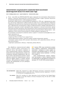 Мониторинг социального самочувствия населения Вологодской области в июне 2026 года