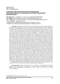 Развитие навыков рефлексии руководителей образовательных организаций в системе повышения квалификации