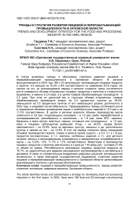 Тренды и стратегия развития пищевой и перерабатывающей промышленности в Орловской области